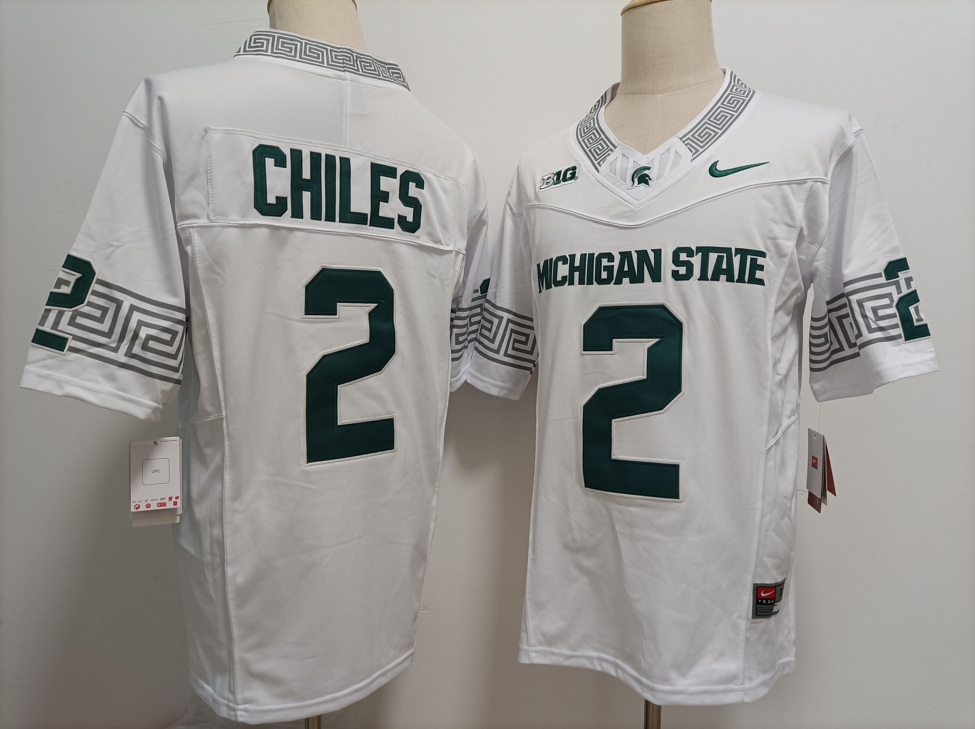 Men Michigan State Spartans #2 Chiles White Nike 2025 NCAA Jersey